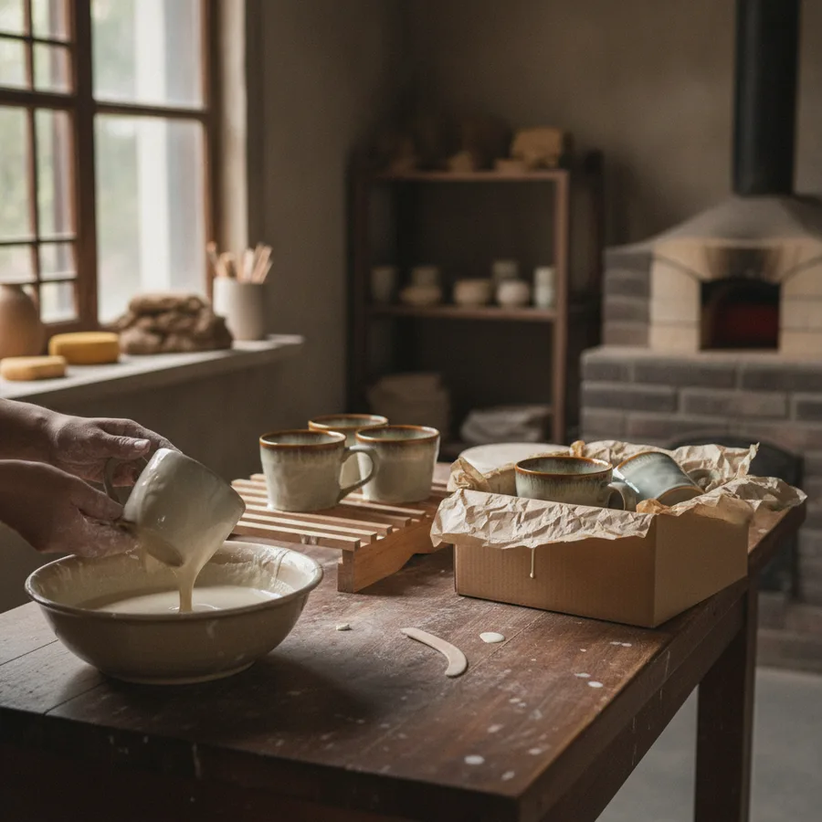 Handcrafted Kiln-Transmuted Ceramic Mug — process