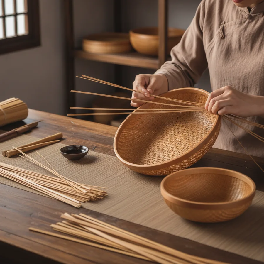 Mao Mao bamboo weaving studio craftsmanship